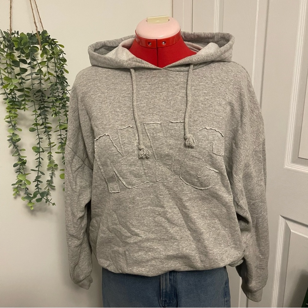 Boohoo | NYC grey relaxed hoodie